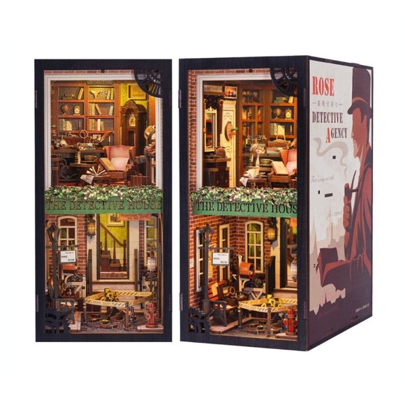 DIY 3D Book Nook Kit Rose Detective Agency 322pcs - Picture 3 of 6